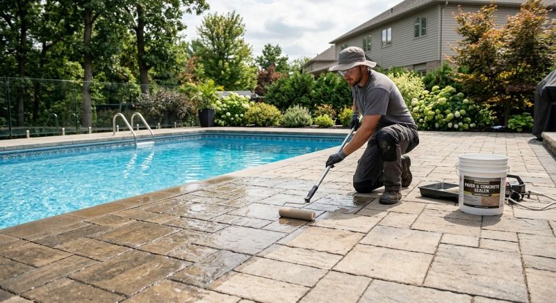Stamped Concrete Sealing in Renton, WA